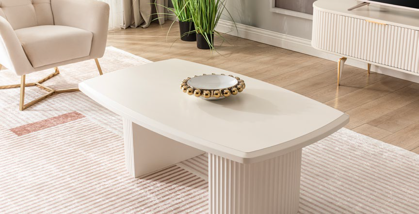 Roma Esszimmer, luxuriös, goldene Details, Muschel-Design , auch Couchtisch und TV-Schrank