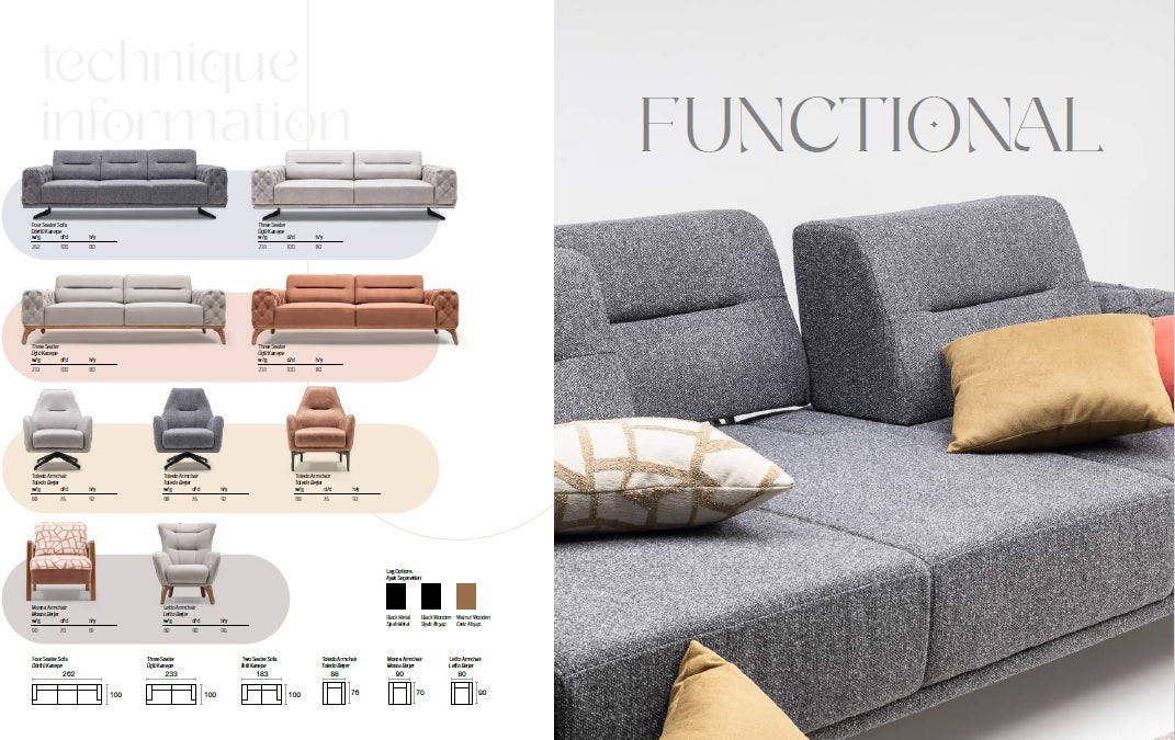 Letto-Sofagarnitur; modern, elegant und hochwertig