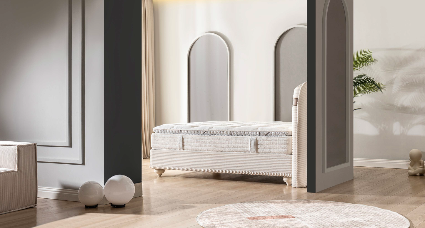 Dolce Polsterbett-Set; Matratze, Polsterkopf; Velours; verschiedene Maße & Farben