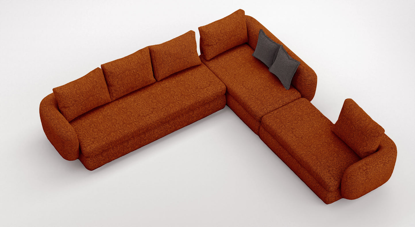 Bonita Ecksofa mit einer Mehrzweck-Ottomane