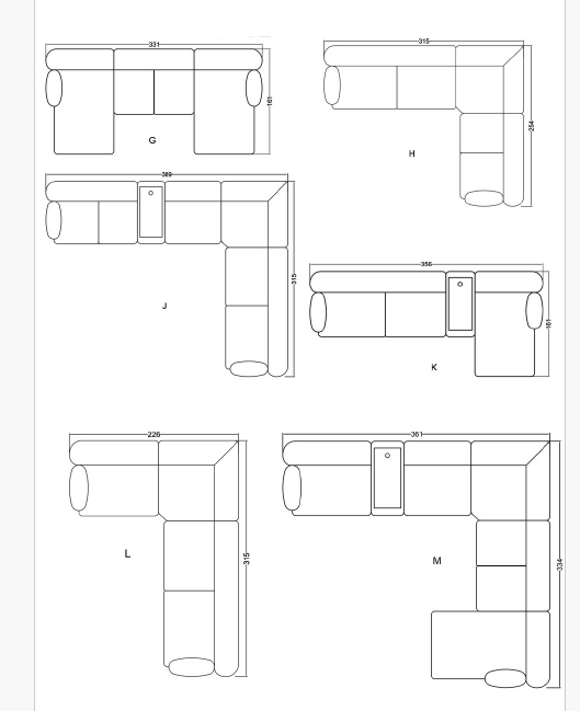 Prada-Ecksofa; modern, elegant und hochwertig, Bubble