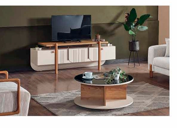 Melodie Esszimmer, Modern, Holzdetails, auch Couchtisch und TV-Schrank