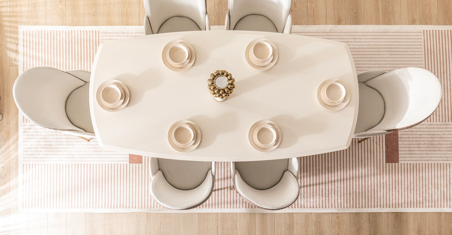 Roma Esszimmer, luxuriös, goldene Details, Muschel-Design , auch Couchtisch und TV-Schrank