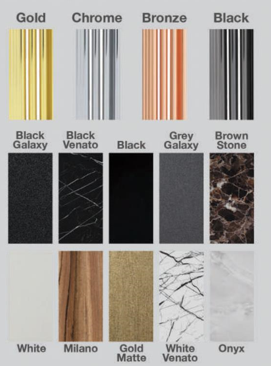 Beistelltisch-Set besteht aus 3 runden stilvollen Tischen aus Edelstahl