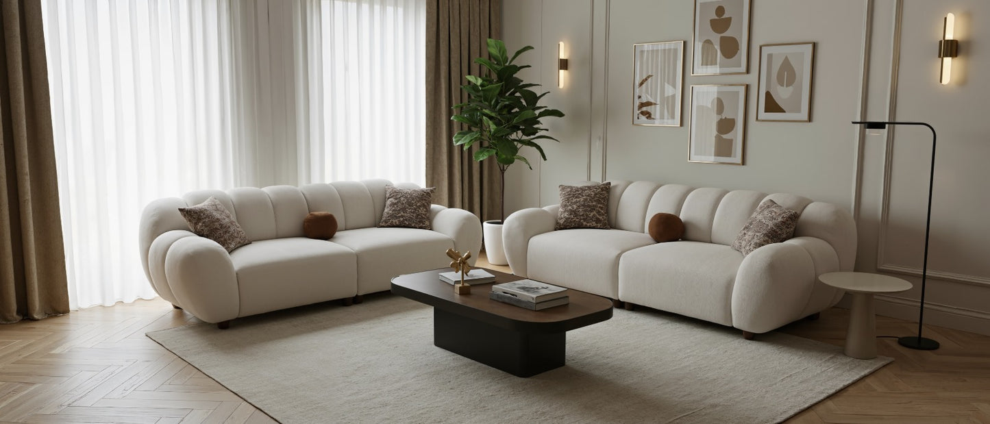 Bolivia-Sofagarnitur; modern, Bubble, Holzfüße, Gemütlich