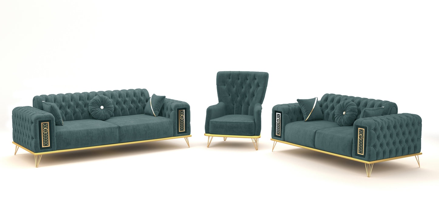 Lidia-Garnitur 321- 3-Sitzer, 2-Sitzer & Sessel