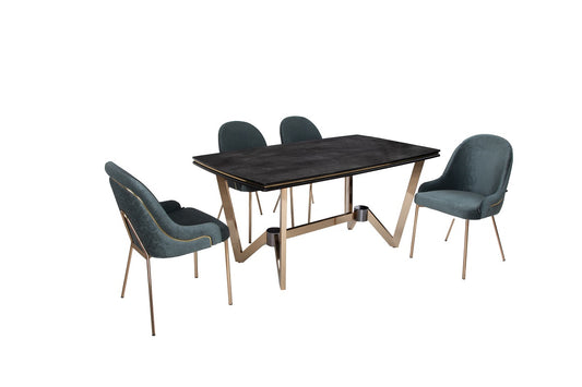 Rana-Essgruppe- 1x Tisch & 6 Stühle