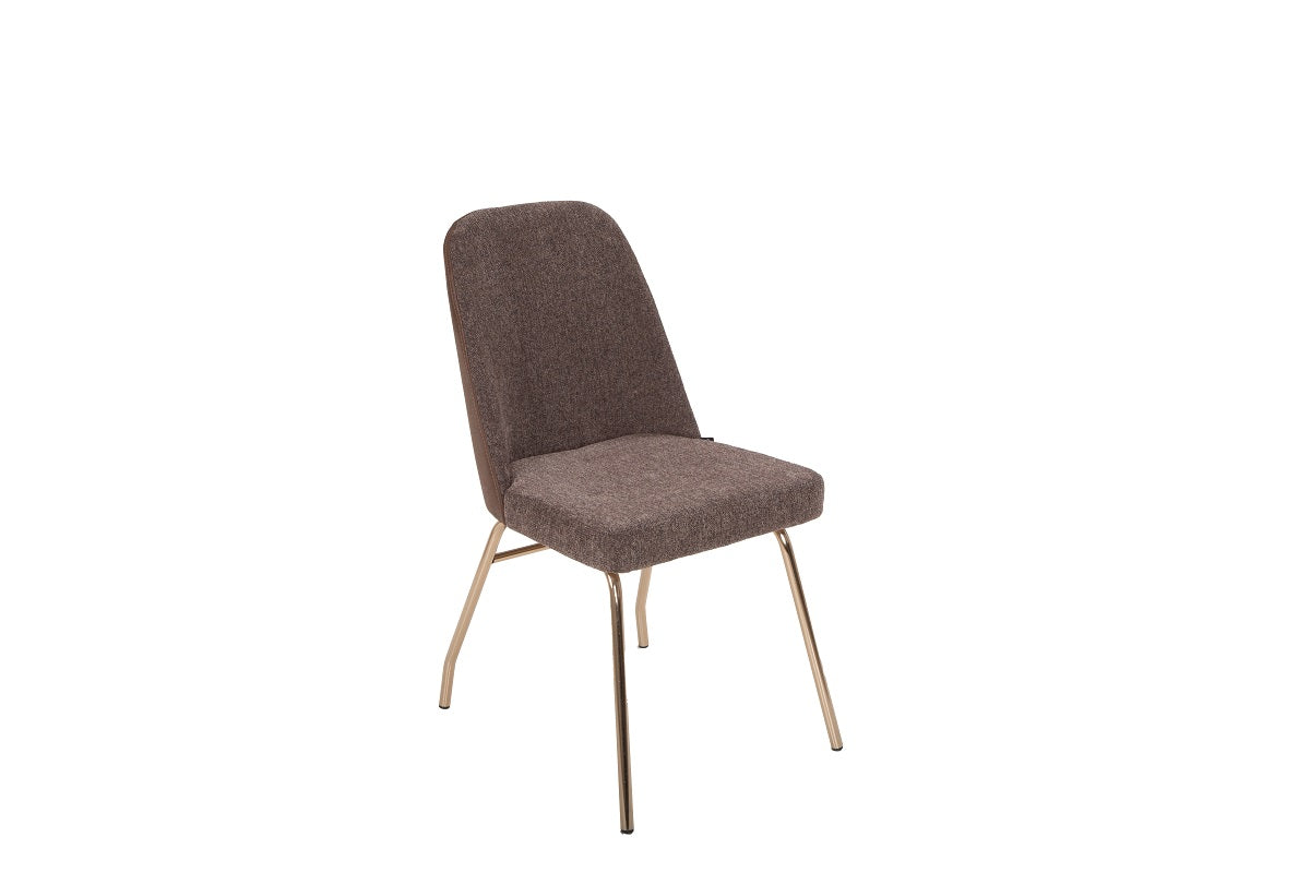 Zafira-Polsterstuhl 6-er Set; minimalistisches modernes Design; 4 metallen Beinen