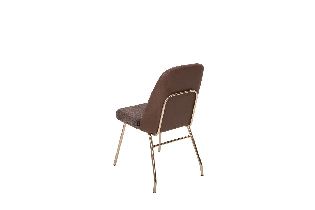 Zafira-Polsterstuhl 6-er Set; minimalistisches modernes Design; 4 metallen Beinen