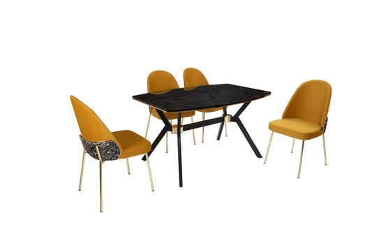 Ahenk-Essgruppe- 1x Tisch & 6 Stühle
