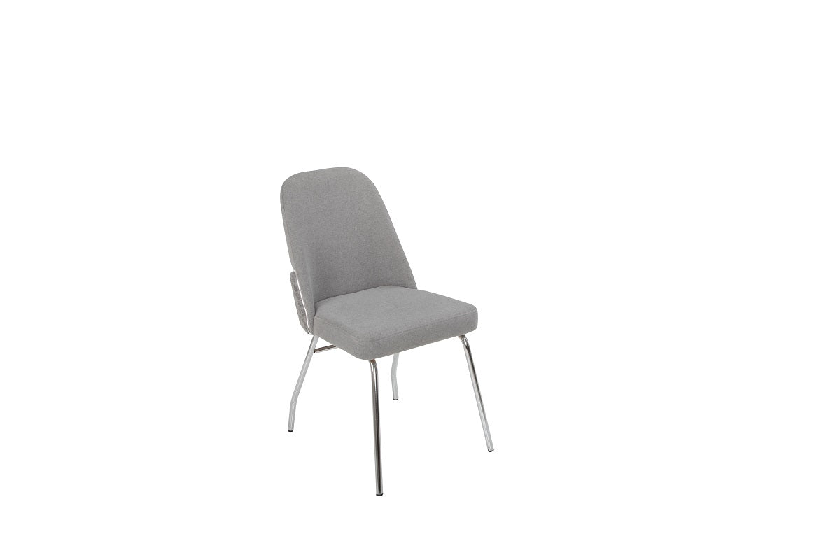Latschin Polsterstuhl 6er-Set, Silber-Grau-Kombi, edel und qualitätsvoll