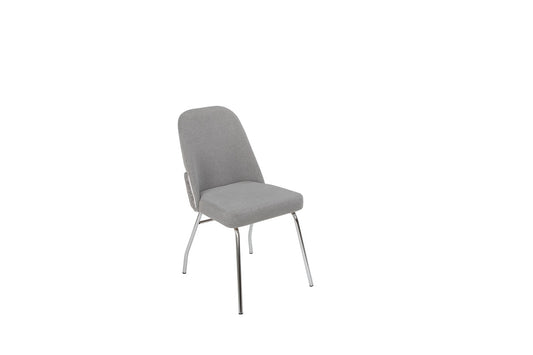 Latschin Polsterstuhl 6er-Set, Silber-Grau-Kombi, edel und qualitätsvoll