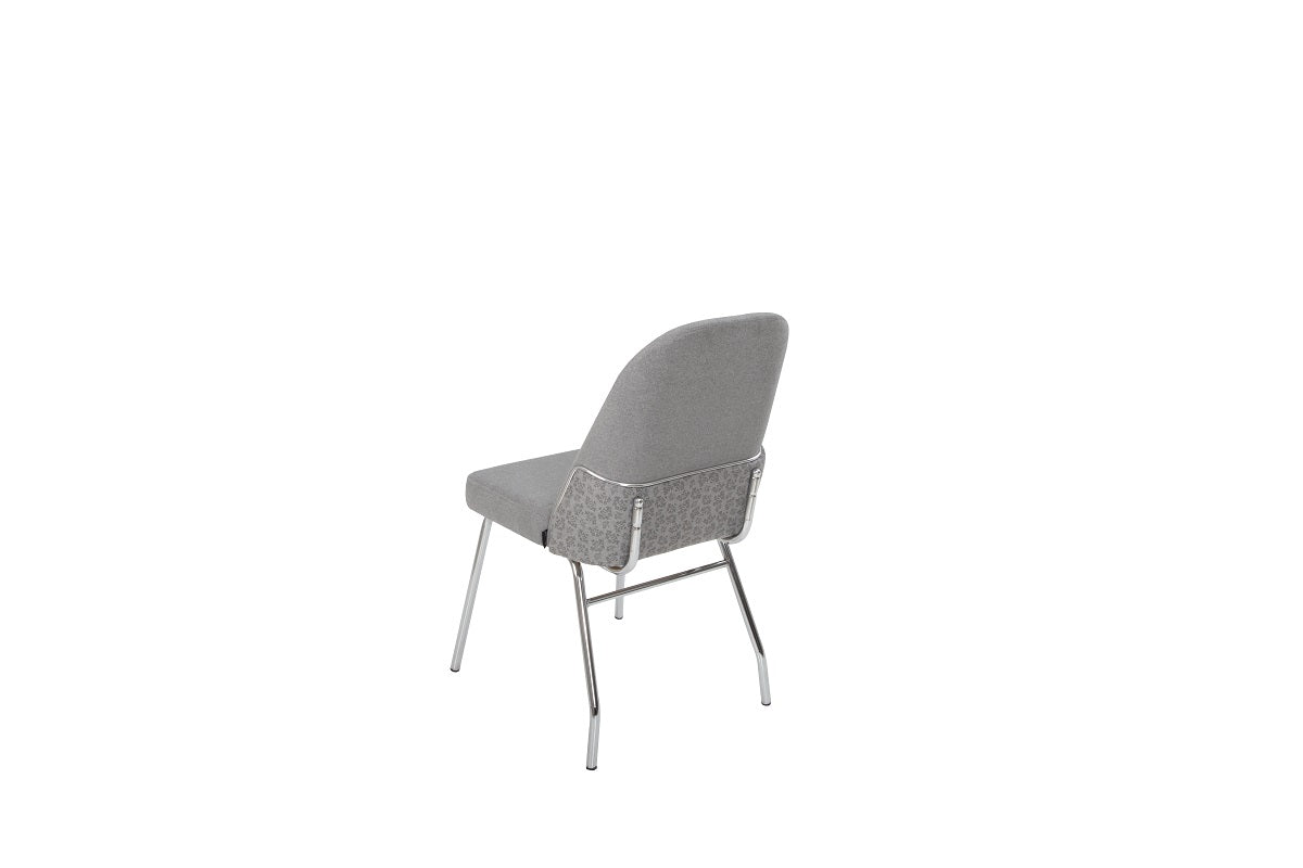 Latschin Polsterstuhl 6er-Set, Silber-Grau-Kombi, edel und qualitätsvoll