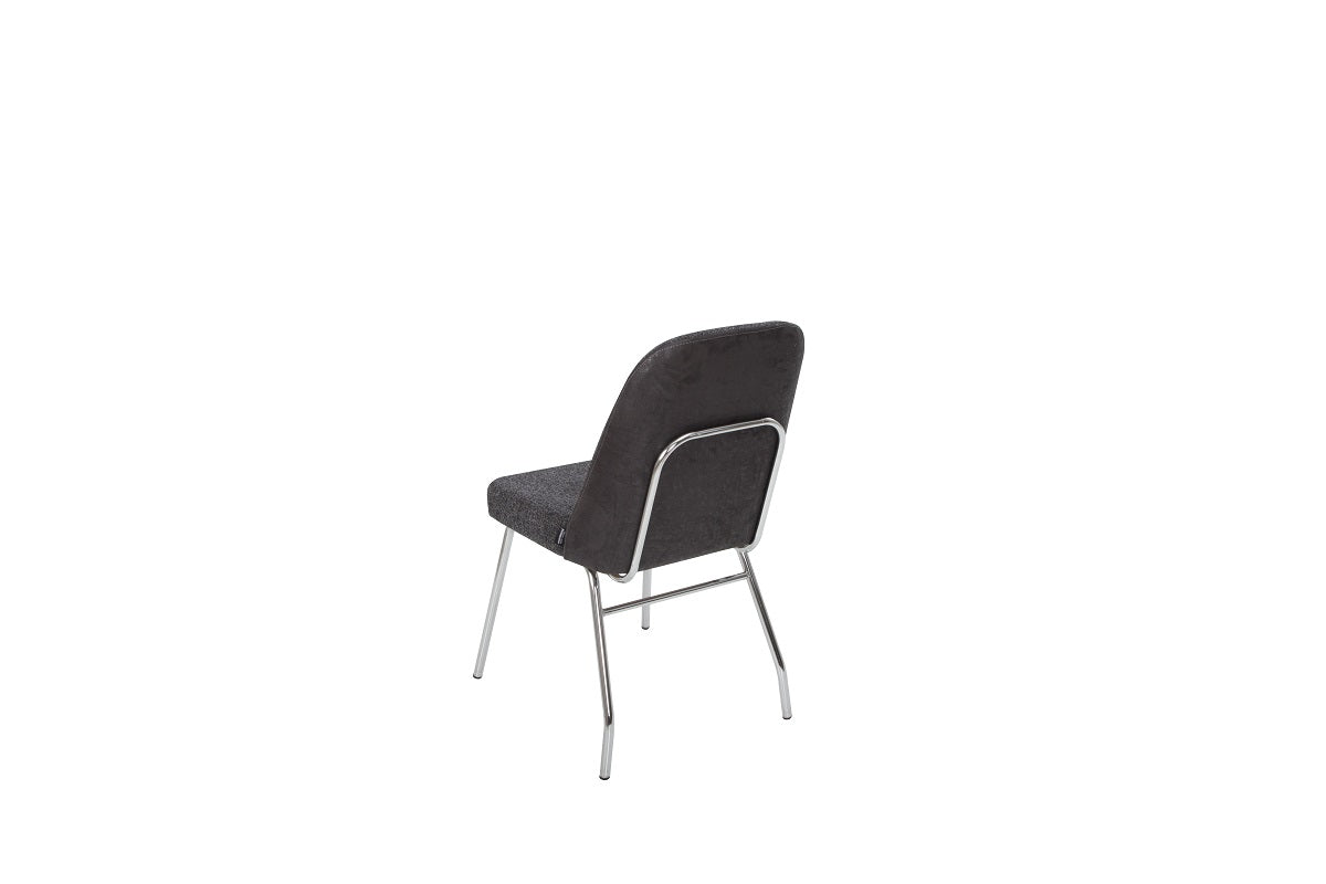 Sude-Polsterstuhl 6-er Set; minimalistisches modernes Design; 4 metallen Beinen