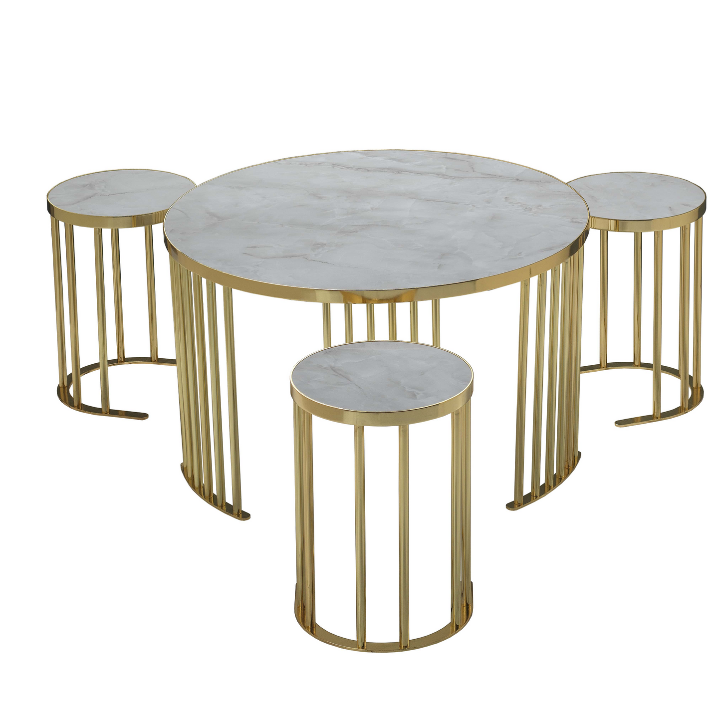 Kreisförmiger Couchtisch-Set 3+1 in höher Qualität und schönem Design
