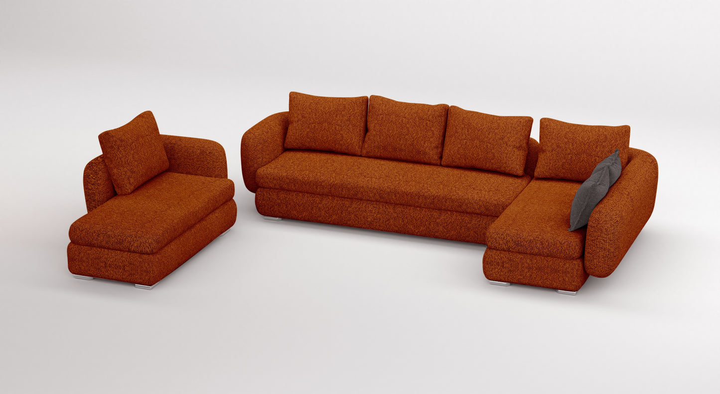 Bonita Ecksofa mit einer Mehrzweck-Ottomane