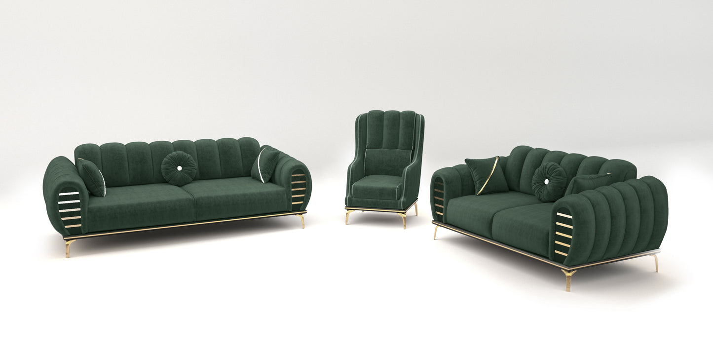 Zen-Sofa-Garnitur 321- 1x3-Sitzer & 1x 2-Sitzer & 1xSessel