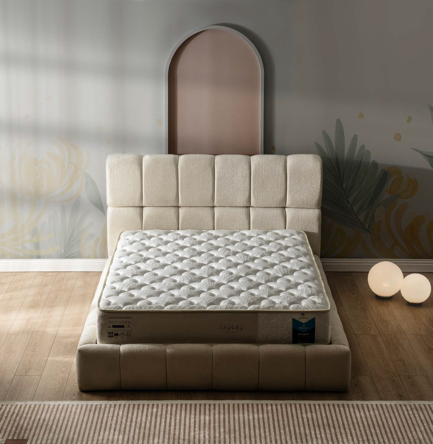 Nothern Polsterbett-Set; Matratze, Polsterkopf; modern; Bubble; verschiedene Maße & Farben