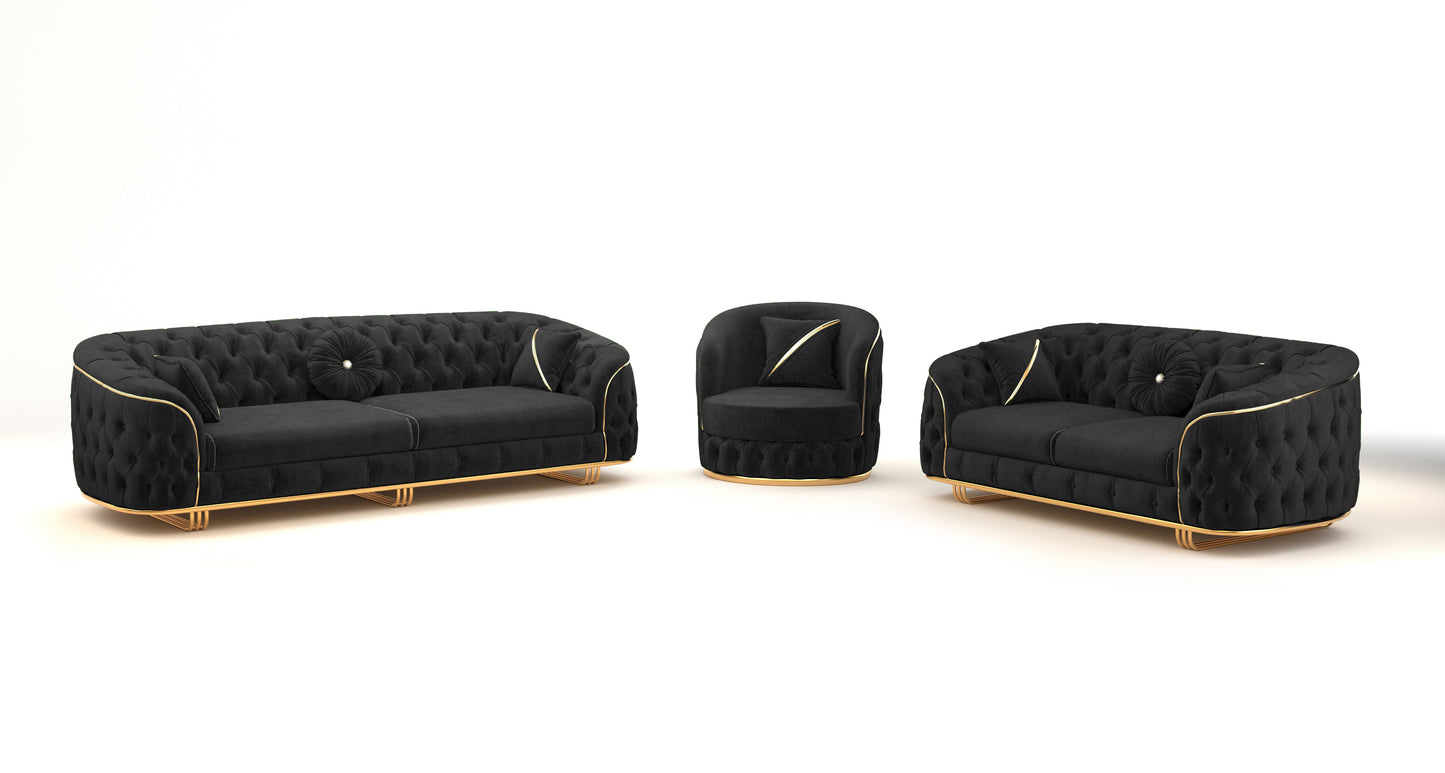 Schiff-Sofa-Garnitur 331- 2x3-Sitzer & 1xSessel