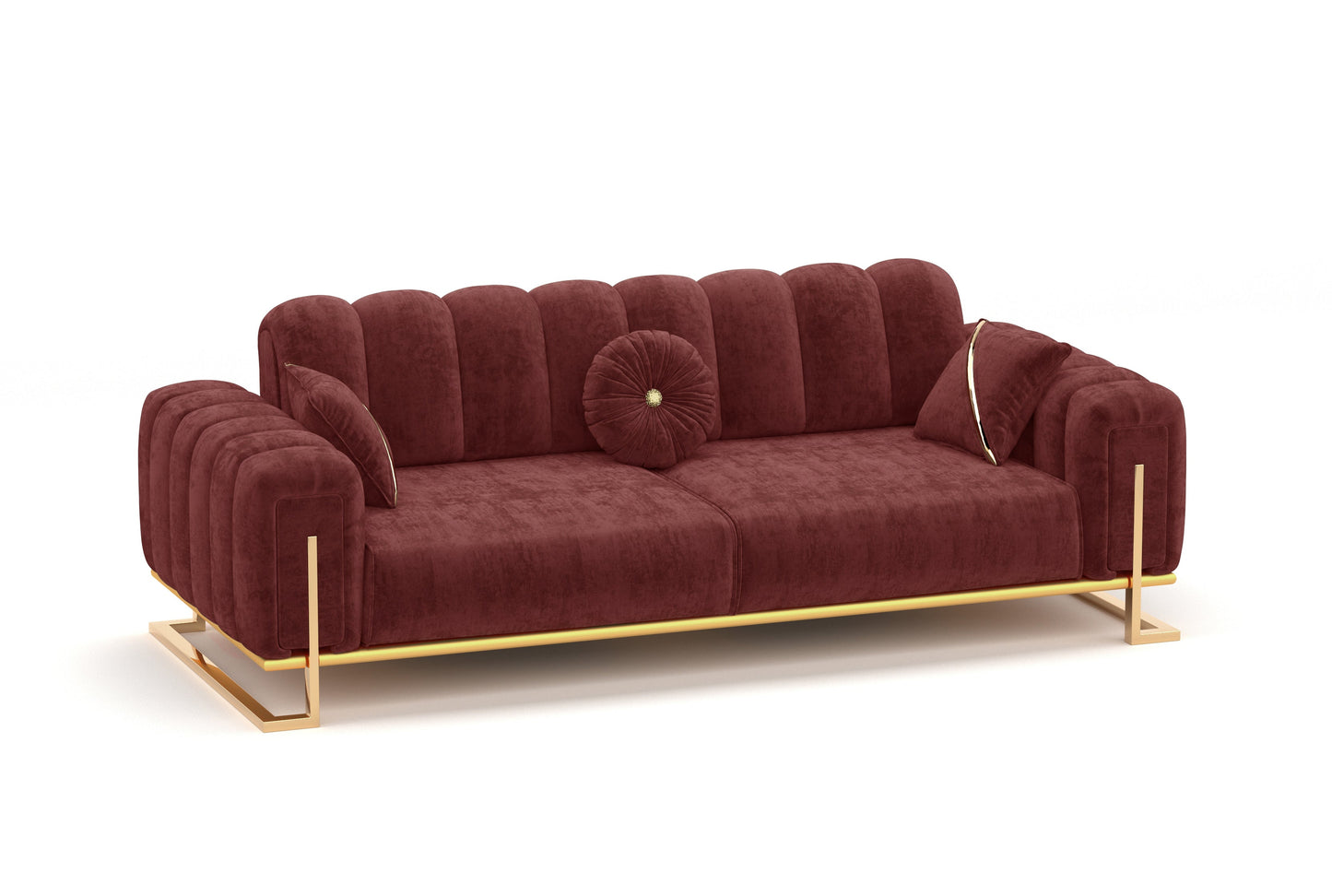 Zen Metall-Sofa-Garnitur 321- 1x3-Sitzer & 1x 2-Sitzer & 1xSessel