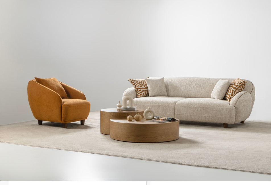 Prada-Sofagarnitur; modern, Holzfüße, Bubble und schlicht