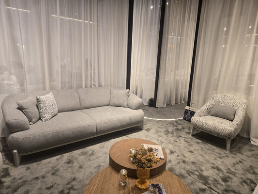 Liva-Sofagarnitur; modern, Holzfüße, Schlicht, Beine aus Massivholz, verstellbarer Rücken