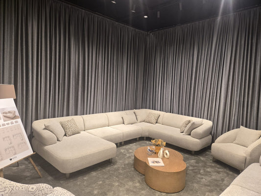 Liva-Ecksofa; modern, elegant und hochwertig, Holzbeine massiv, verstellbarer Rücken