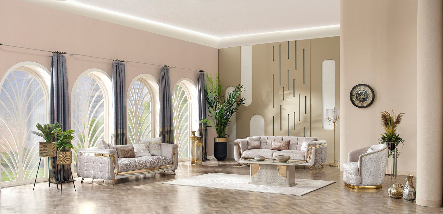 Milano-Sofagarnitur; luxuriöses Design in neo-klassischem Stil; hochwertig und edel