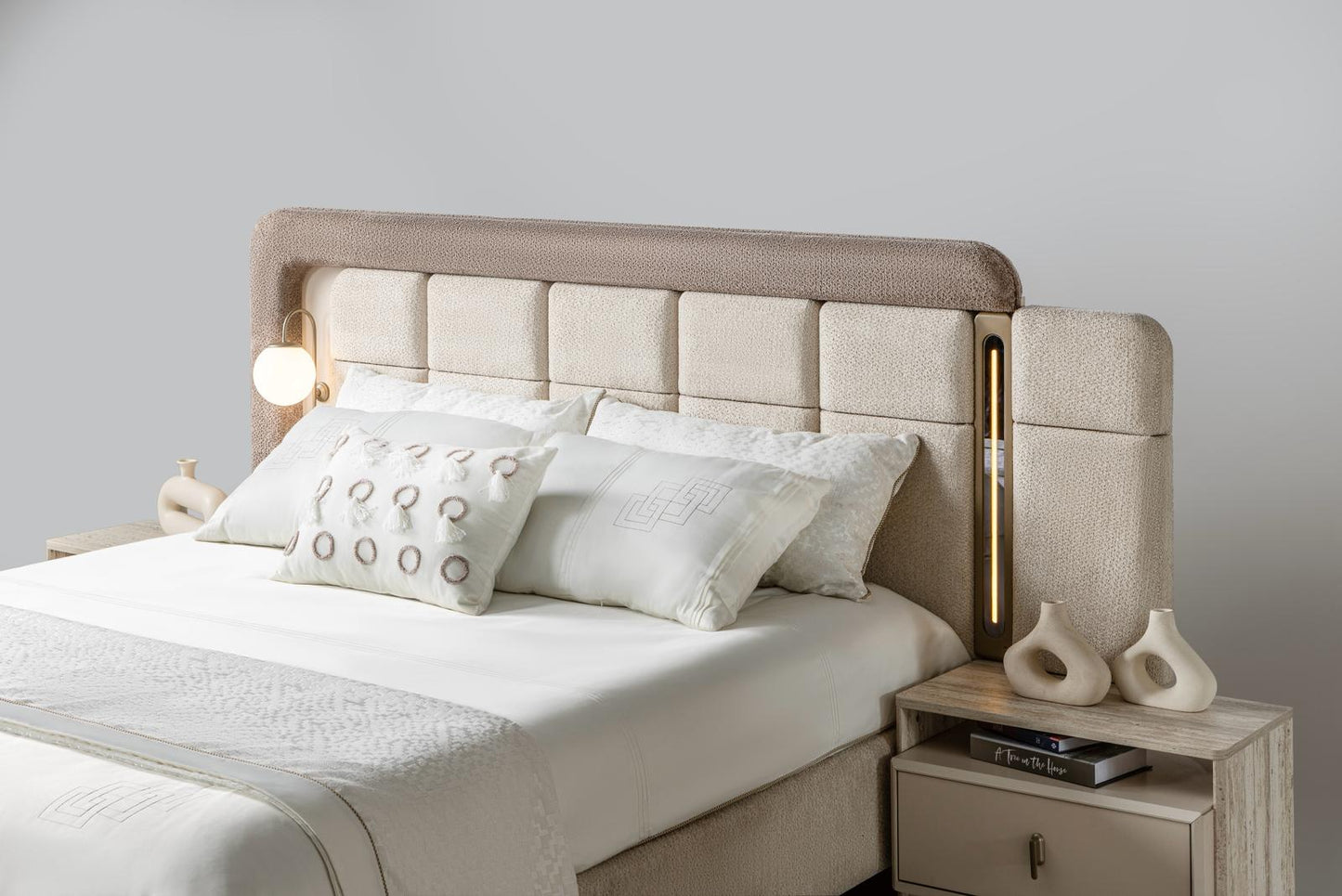 Bern Schlafzimmer-Set; Bett; Schrank; Nachttische; moderne Details