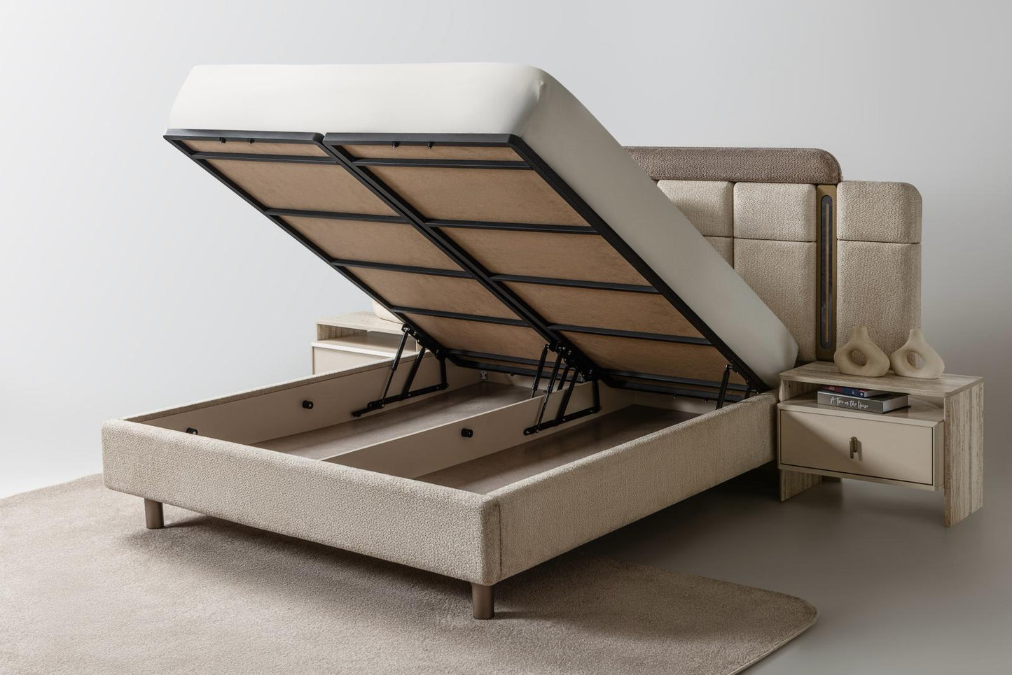 Bern Schlafzimmer-Set; Bett; Schrank; Nachttische; moderne Details