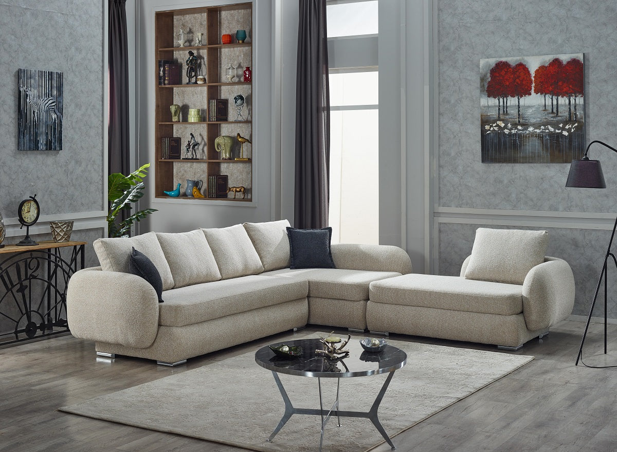 Bonita Ecksofa mit einer Mehrzweck-Ottomane