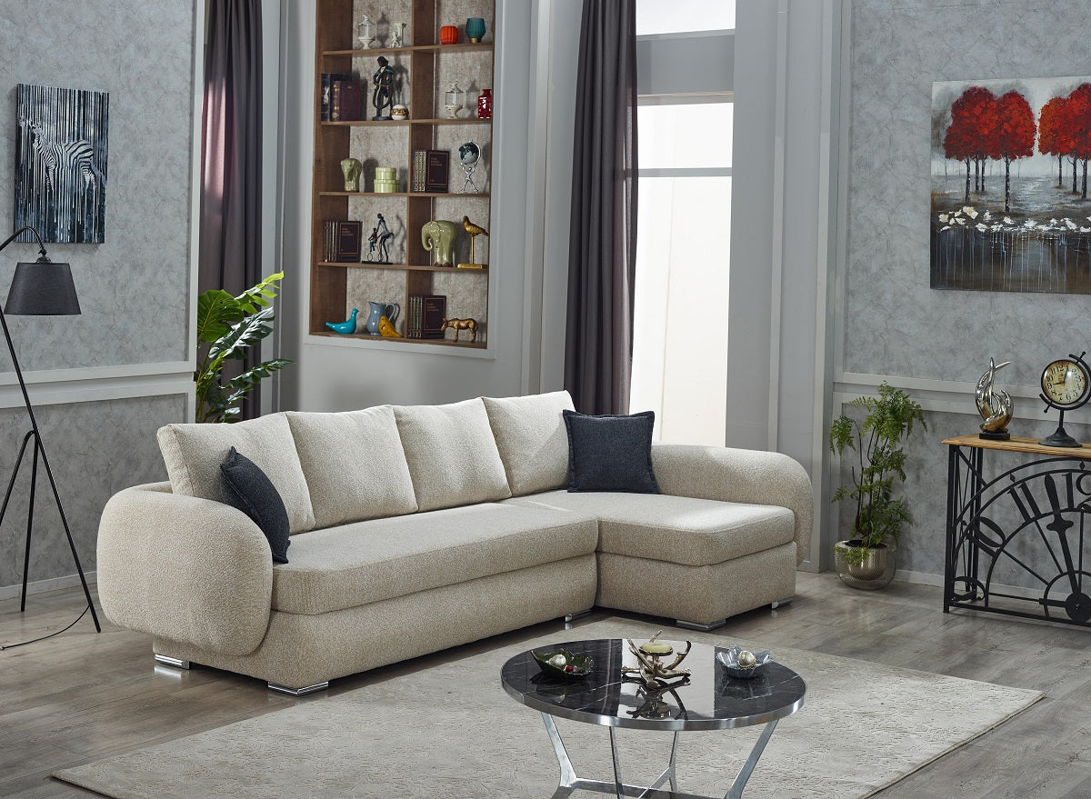 Bonita Ecksofa mit einer Mehrzweck-Ottomane