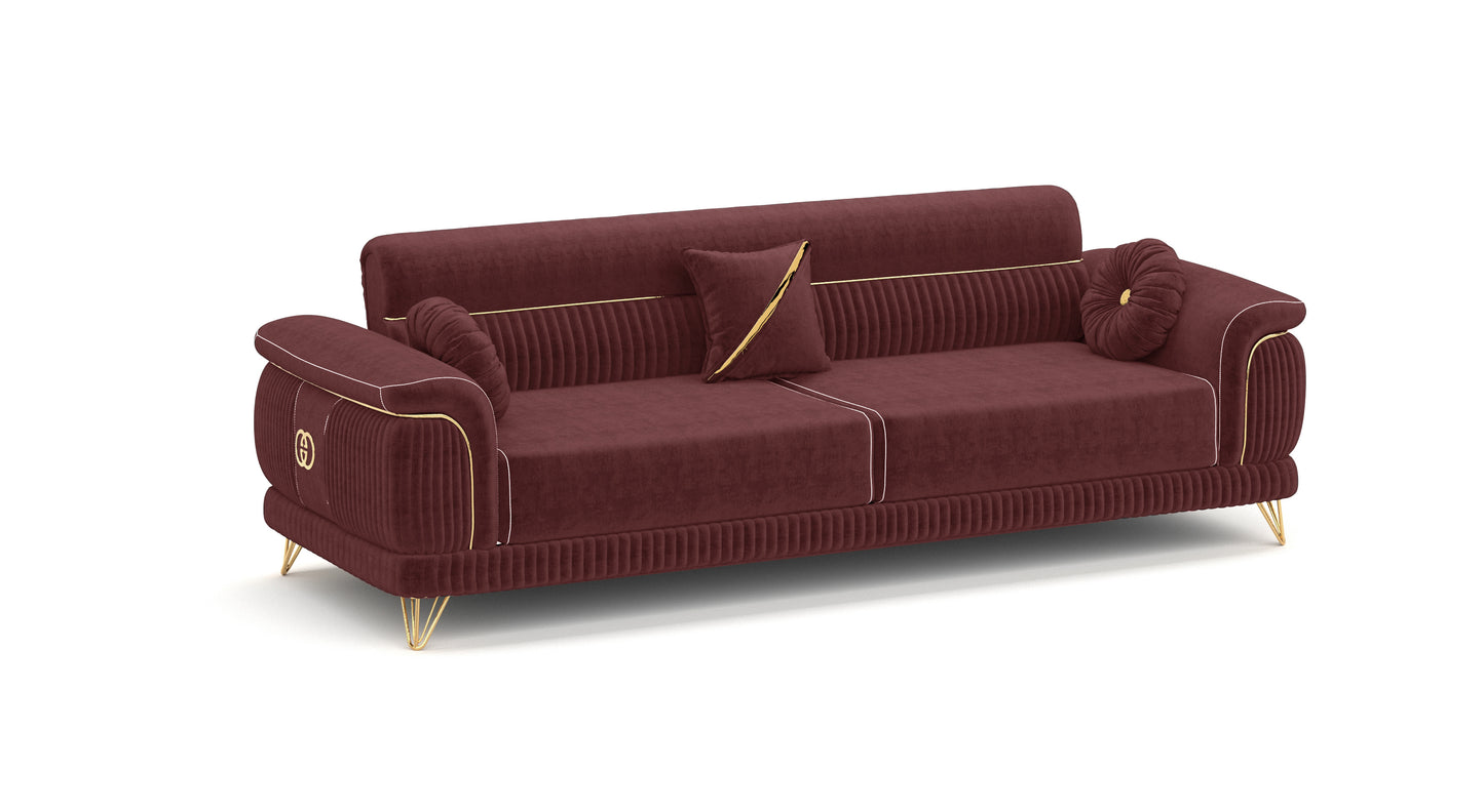 Channel-Sofa-Garnitur 321- 1x3-Sitzer & 1x 2-Sitzer & 1xSessel