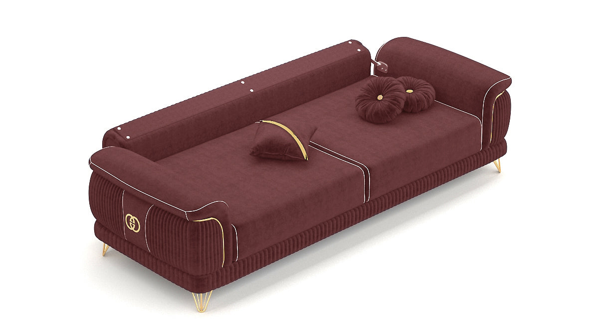 Channel-Sofa-Garnitur 321- 1x3-Sitzer & 1x 2-Sitzer & 1xSessel