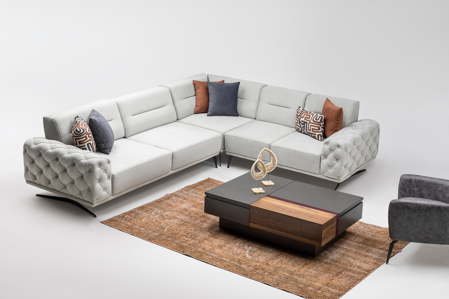Letto-Ecksofa; modern, elegant und hochwertig
