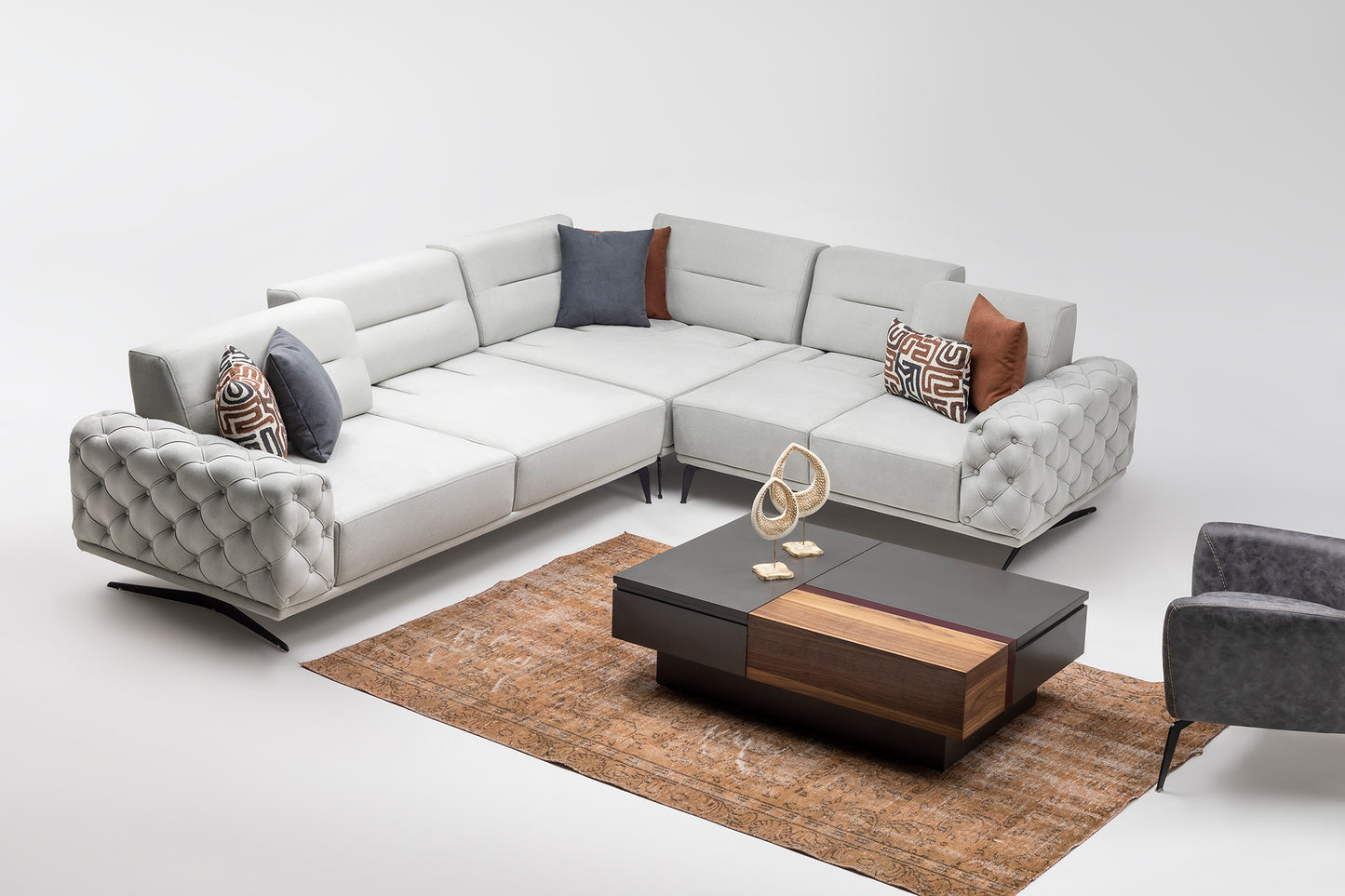 Letto-Ecksofa; modern, elegant und hochwertig